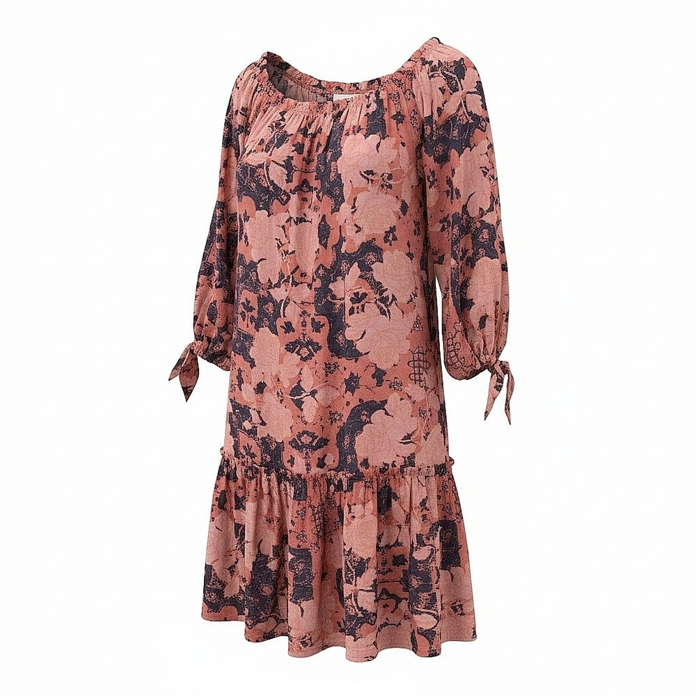 NWT! Xhiliration Women's Pink Floral Peasant Dress